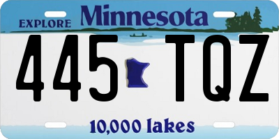 MN license plate 445TQZ