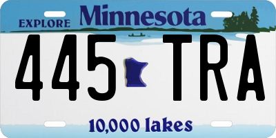 MN license plate 445TRA