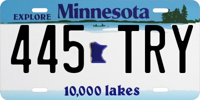 MN license plate 445TRY