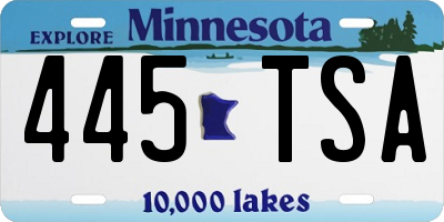 MN license plate 445TSA