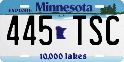 MN license plate 445TSC