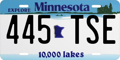 MN license plate 445TSE
