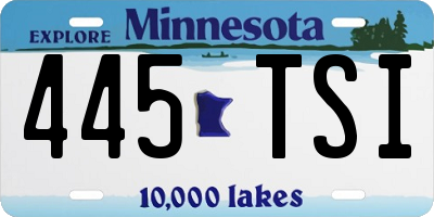 MN license plate 445TSI
