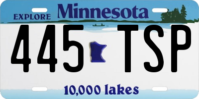 MN license plate 445TSP