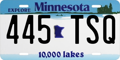 MN license plate 445TSQ