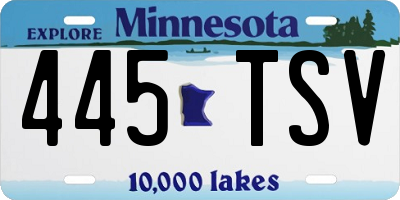 MN license plate 445TSV