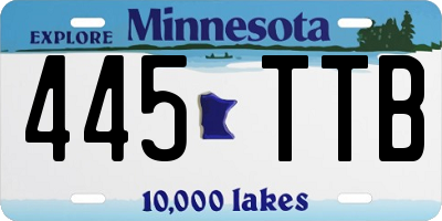 MN license plate 445TTB