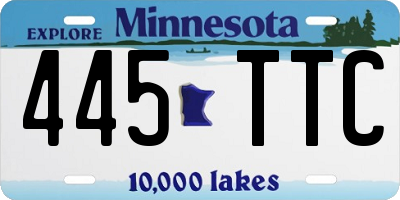 MN license plate 445TTC