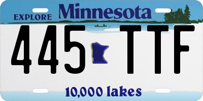 MN license plate 445TTF
