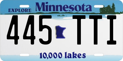 MN license plate 445TTI
