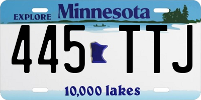 MN license plate 445TTJ