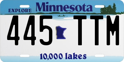 MN license plate 445TTM