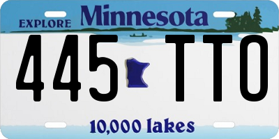 MN license plate 445TTO