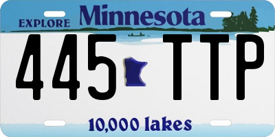 MN license plate 445TTP