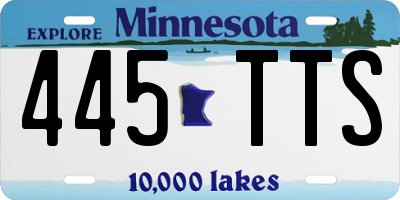 MN license plate 445TTS