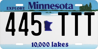 MN license plate 445TTT