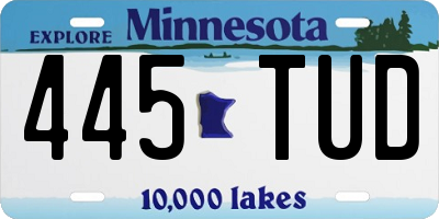MN license plate 445TUD