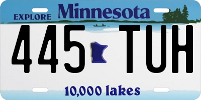 MN license plate 445TUH