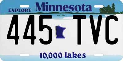 MN license plate 445TVC
