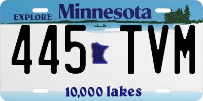 MN license plate 445TVM