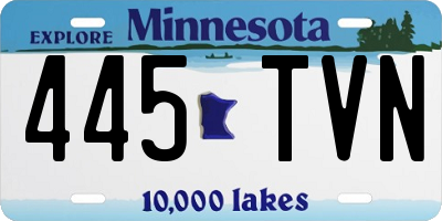 MN license plate 445TVN