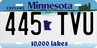 MN license plate 445TVU