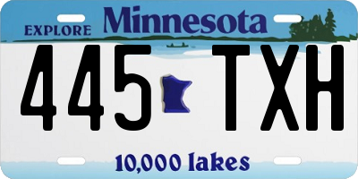 MN license plate 445TXH