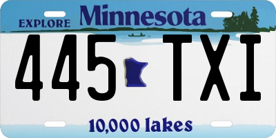 MN license plate 445TXI