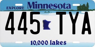 MN license plate 445TYA