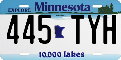 MN license plate 445TYH