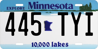 MN license plate 445TYI