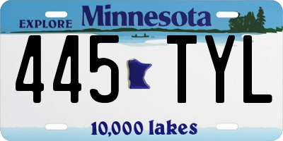 MN license plate 445TYL