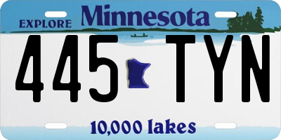 MN license plate 445TYN