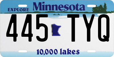 MN license plate 445TYQ