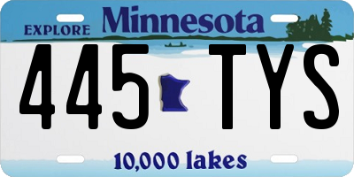 MN license plate 445TYS