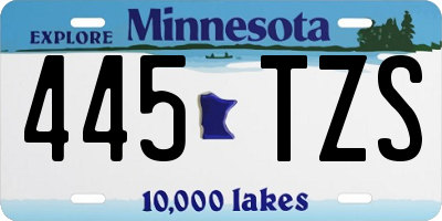 MN license plate 445TZS