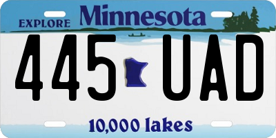 MN license plate 445UAD