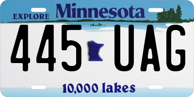 MN license plate 445UAG