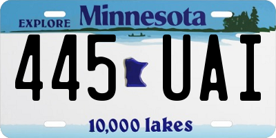MN license plate 445UAI