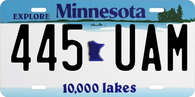 MN license plate 445UAM