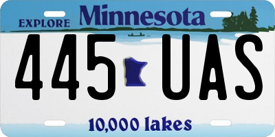 MN license plate 445UAS