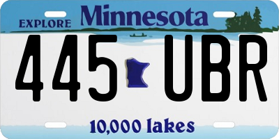 MN license plate 445UBR