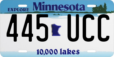 MN license plate 445UCC