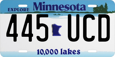 MN license plate 445UCD