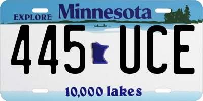 MN license plate 445UCE