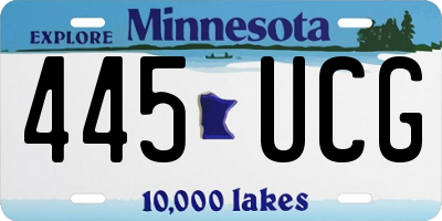 MN license plate 445UCG