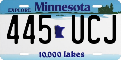 MN license plate 445UCJ