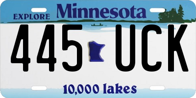 MN license plate 445UCK