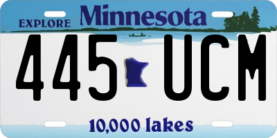 MN license plate 445UCM