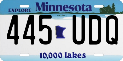 MN license plate 445UDQ